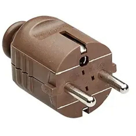 Bachmann 910.470 Schutzkontaktstecker Kunststoff 250 V Braun IP20