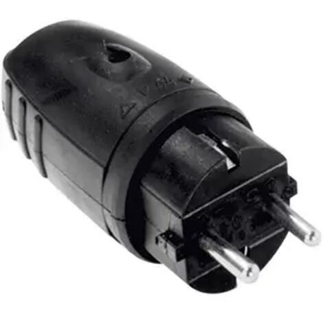 Bachmann 913.171 Schutzkontaktstecker Gummi, Silikon  250 V Schwarz IP20