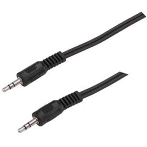 Bachmann 918.011 Jack Audio Cavo [1x Spina jack da 3.5 mm - 1x Spina jack da 3.5 mm] 2.50 m Nero