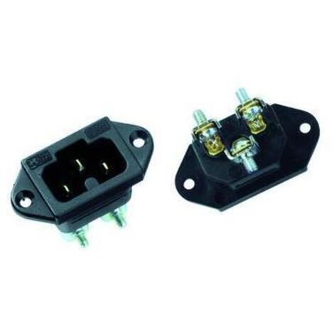 Bachmann 918.170 Kaltgeräte-Steckverbinder  Stecker Gesamtpolzahl: 2 10 A Schwarz 1 St.