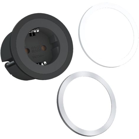 Bachmann 926.001 enchufe negro compacto cable de 2 metros