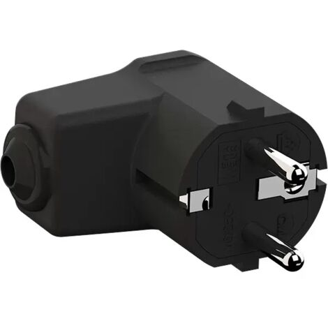 Bachmann 960.102 Schutzkontakt-Winkelstecker Polypropylen 250 V Schwarz IP20