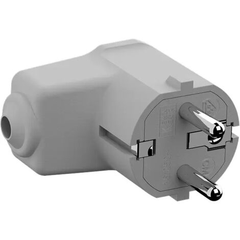 Bachmann 960.302 Schutzkontakt-Winkelstecker Polyamid 250 V Lichtgrau (RAL 7035) IP20