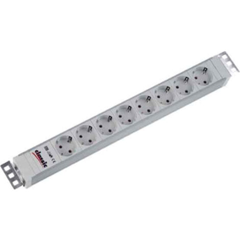 BACHMANN Bachmann 8x Schuko - 2m - 2 m - 8 sortie(s) CA - Type F - Plastique - Gris - Plastique (333.601)