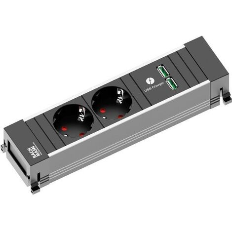 MULTIPRISE USB ROTATIVE BIPLITE 2 X 16A + 2 X USB 2.4A