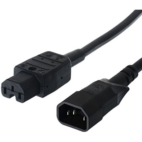 BACHMANN CÂBLE D'ALIMENTATION IEC PRISE IEC320 C14 - C15 D'EMBRAYAGE DISPOSITIFS CHAUD - ALIMENTATION/ADAPTATEUR SECTEUR - CÂBLE