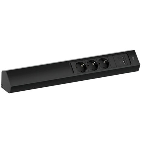 Bachmann CASIA 2 bloc multiprises noir avec port USB 22W