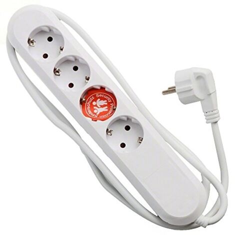 BACHMANN, CIABATTA MULTIPRESA SCHUKO, A 4 VIE, CON PROTEZIONE PER BAMBINI, 381.221K