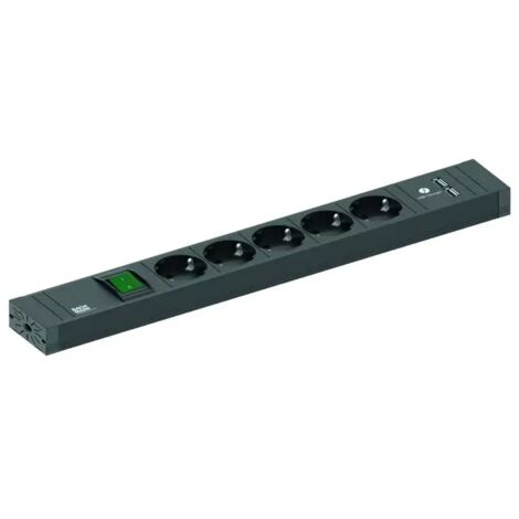 Bachmann CONNECT LINE 5xCEE7/3 1xSchalter 1xUSB Strom 2,0m 420.0021