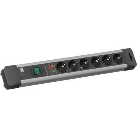Bachmann CONNECT US multiprise 6 prises noir argent