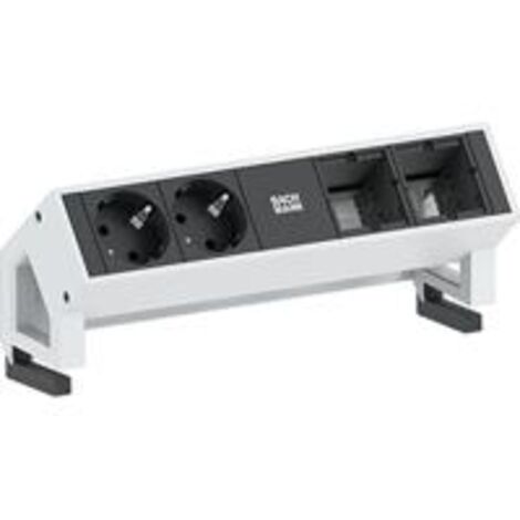 Bachmann DESK 2 multipresa da scrivania bianca 239 mm