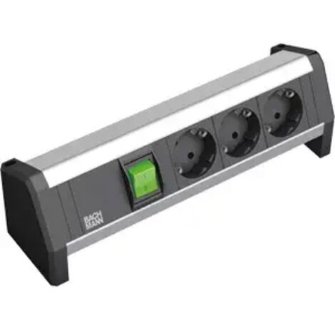 Bachmann DESK 3xCEE7/3 1xSchalter bl Strom 3,0m 339.1001