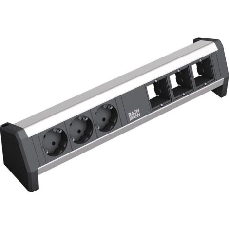 Bachmann DESK multiprise aluminium noir et argenté