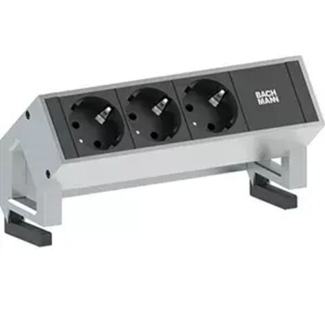Bachmann DESK2 3xCEE7/3 Strom 0,2m GST18 Inox lackiert 902.4048