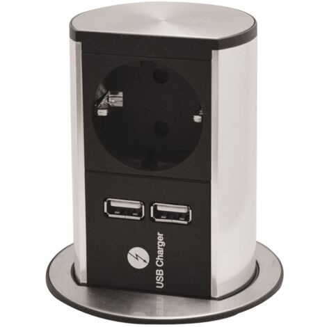 BACHMANN ELEVATOR 1xCEE7/3 1xUSB Charger Strom 2,0m CEE7/7, 928.017