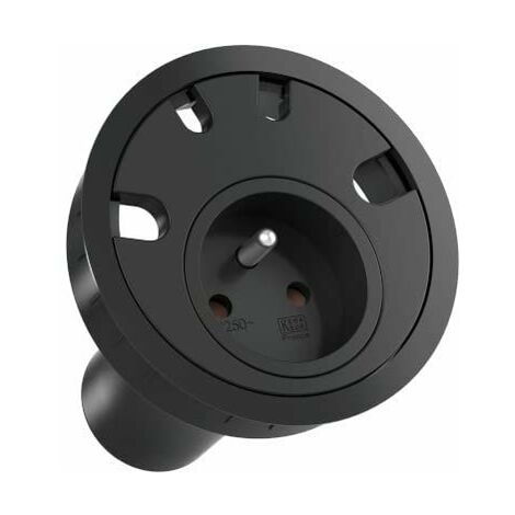 BACHMANN LOOP IN UTE STECKDOSE AVEC 4X KABELDURCHFÜHRUNG, NOIR (938.002)
