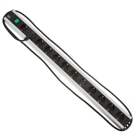Bachmann Multiprise 12 Prises Noir Gris Durable