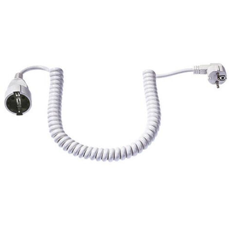 BACHMANN RALLONGE SPIRALÉE AVEC CONTACT DE PROTECTION EN PVC BLANC 4 M BM0010721