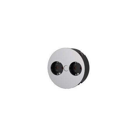 Bachmann TWIST multiprise chrome mat 2 prises Schuko