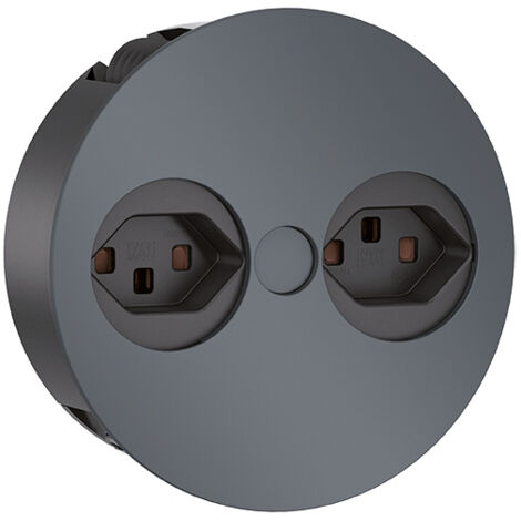 Bachmann TWIST Steckdosenleiste integriert Silber und Schwarz
