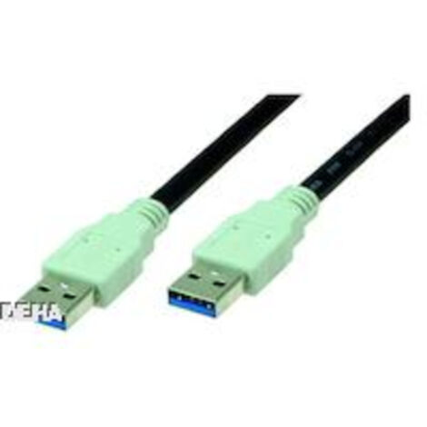 Bachmann USB-Kabel USB 3.2 Gen1 (USB 3.0 / USB 3.1 Gen1) USB-A Stecker, USB-A Stecker 1.00 m Schwarz