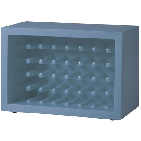 Bachus  Blu polvere originale Slide di design porta bottiglie vino polietilene moderno colorato soggiorno sala da pranzo made in Italy