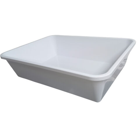 Bacinella frigor vaschetta GRANDE LT 20 Bianca 53x40x15 cm  per alimenti in frigo trasporto e conservazione mense hotel ristorante