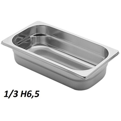 BACINELLA GASTRONOMIA INOX 18/10 AGNELLI 1/3 H65 LT 2,4 SOVRAPPONIBILE 325X175