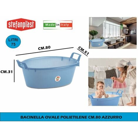 Stefanplast Bacinella ovale in polietilene 80 cm