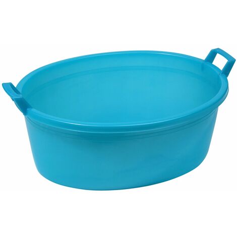 Bacinella ovale in plastica azzurra - 70 LT.