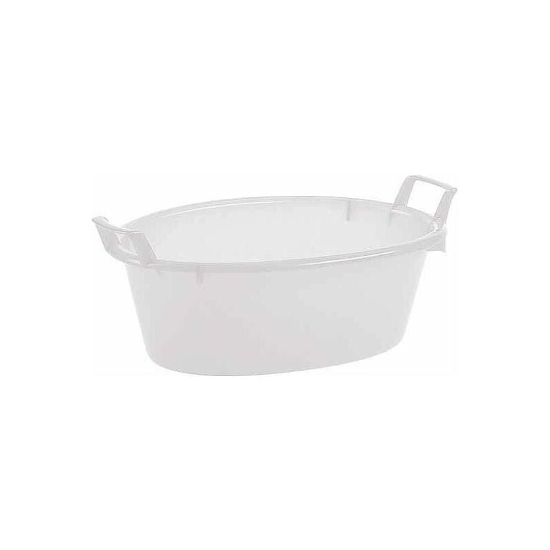 Bacinella Ovale Polietilene Bianca 45 Litri 65cm - Stefanplast