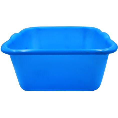 Bacinella PE quadrata in plastica 30x33 cm colore blu per lavello bucato