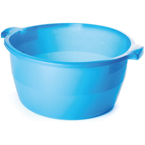 Bacinella Per Bucato Pulizie Rotonda In Plastica Azzurra Con Manici Laterali, misura30cmcoloreBacinella