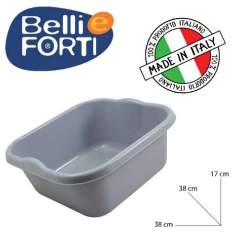 Bacinella secchio acqua bucato quadrata 14 litri belli&forti Vari Colori