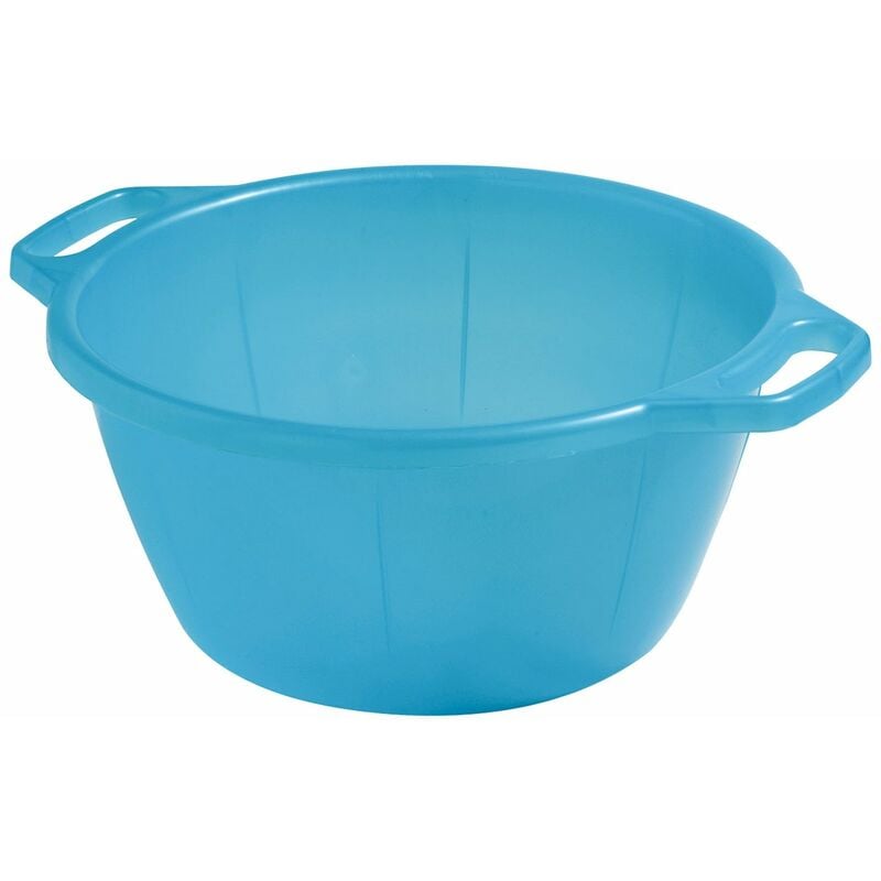 Bacinella tonda in plastica azzurra - 12 lt.