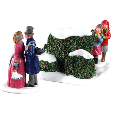 Bacio dopo gli sci, personaggi per villaggio di Natale in poliresina