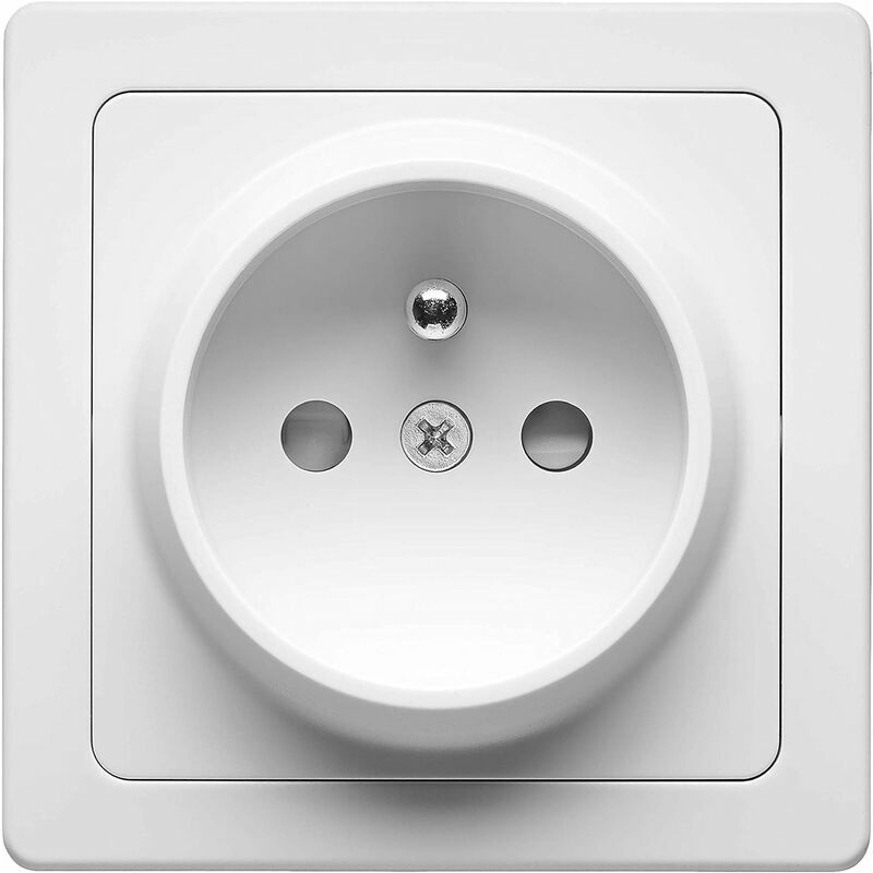 Back and forth switch - Standard electrical sockets - Extra flat socket - Wall socket - Wireless back and forth switch - Wall socket - White socket