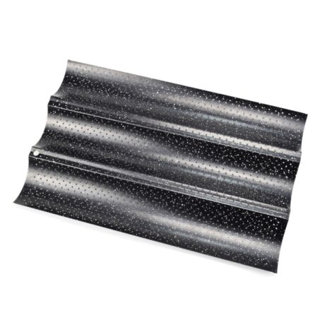 Backblech für 3 Baguettes in Schwarz-Grau - 3 Fächer