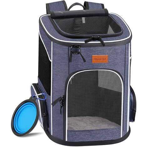 Pet Carrier Backpacks Airline Approved Pet Travel Carrier Bag Soft Sided Foldable Backpack Porous Breathable Mesh Pet Carrier with Sling for Small Pet Camping Hiking Portable Pet Bag 