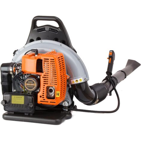 Backpack Leaf Blower 63CC 2 Stroke Backpack Gas Powered Leaf Blower with 1.8L Fuel Tank, Grass Lawn Blower Air Cooling Gasoline Grass Blower for Leaf, Sand, Gravel, Snow, Yard and Driveway
