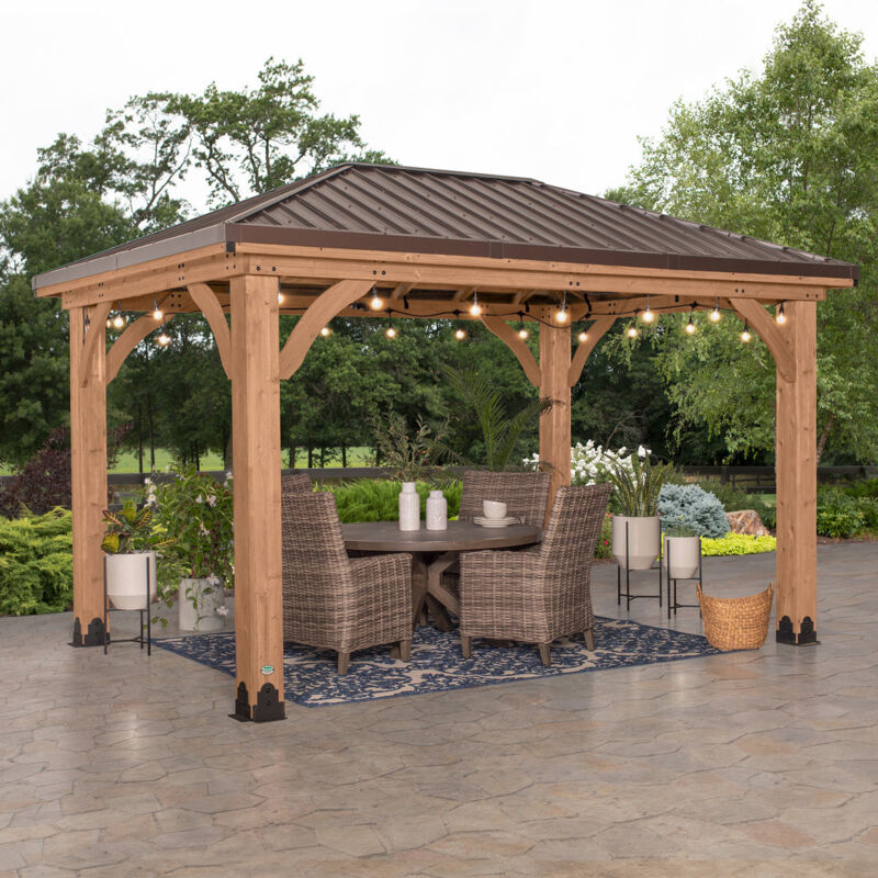 Backyard Discovery - Barrington Cedar Wood Patio Gazebo 4.3m x 3m (14ft x 10ft)