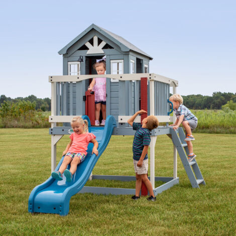 Backyard Discovery Beacon Heights Elevated Cedar Wood Playhouse
