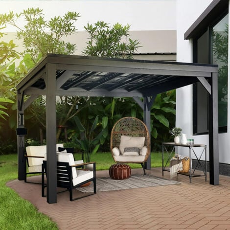 Backyard Discovery Stonebridge Heavy-Duty Galvanised Steel Gazebo 3.7m x 2.9m (12ft x 9.5ft)