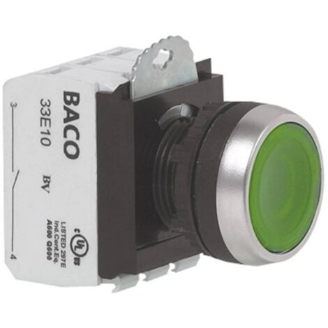 BACO 100510-RD L21AA01Q Pulsante Anello frontale in metallo, cromato Rosso 1 pz.