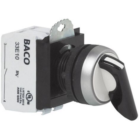 BACO BAL21MR03A L21MR03A Interruttore Anello frontale in plastica, cromato Nero 2 x 45 ° 1 pz.