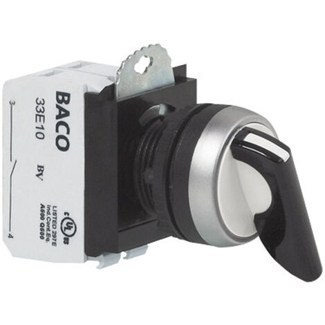 BACO BAL21MR03A L21MR03A Wahltaste Frontring Kunststoff, verchromt  Schwarz 2 x 45 °  1 St.