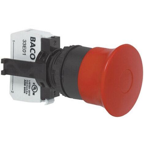 BACO L22DD01A Arrêt d'urgence collerette plastique, noir IP69K 1 pc(s) D74252