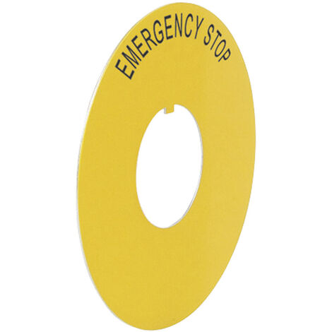 BACO LWE16300 224176 Bezeichnungsschild  (Ø) 60 mm EMERGENCY STOP Gelb 1 St.