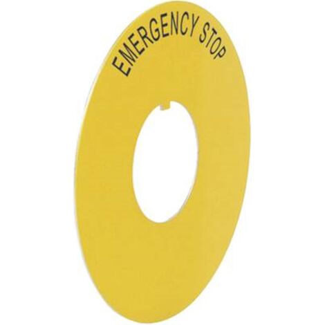 BACO LWE16300 224176 Targa di denominazione (Ø) 60 mm EMERGENCY STOP Giallo 1 pz.