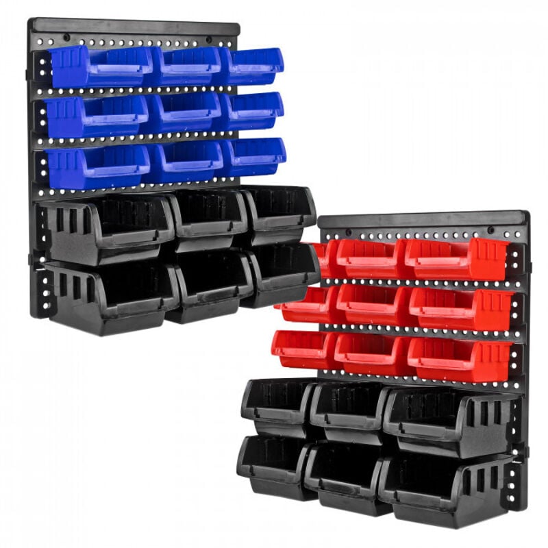 Dema - Bacs à bec - Bacs de rangement 30 pièces - avec fixation - KSR30